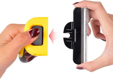 Інструмент для видалення шерсті та щітка для грумінгу домашніх тварин, (M) для собак та котів різних порід та типу шерсті (короткої або довгої).