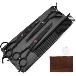 Професійна ножиця для грумінгу собак та котів, 7 дюймів, чорна