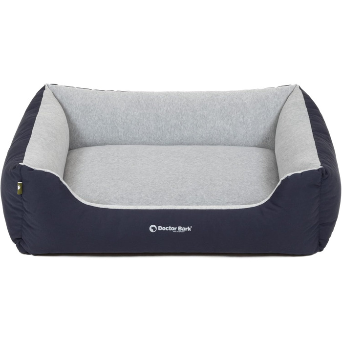 Ліжко для собак Doctor Bark Kleine Hunde - Корзина для собак М'яка та пухнаста - Миється, зносостійка, затишна - Виготовлено в Німеччині - GreenLabel (M - 86x65 см, Королівський синій)