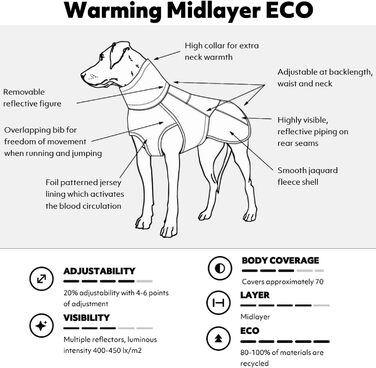 Тепла підкладка для собак Hurtta Midlayer ECO (Desert, 35 см)