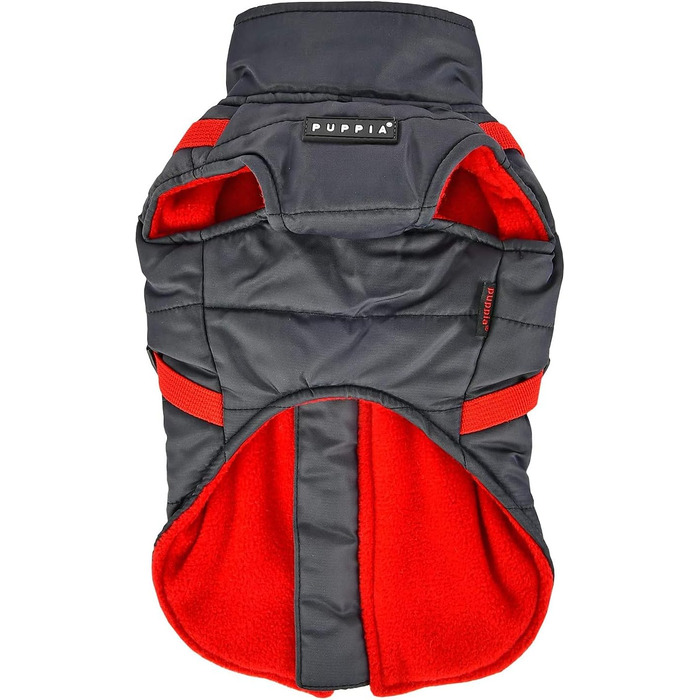 Водонепроникний теплий дощовик для собак Пуппія, сірий, XL - з підкладкою з флісу, з отвором для шлейки