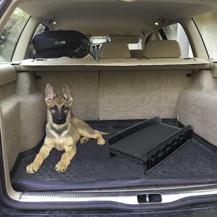 Східці для собак LILIIN - портативна рамка для собак з антиковзким покриттям, до 90 кг, 156x40 см, чорний