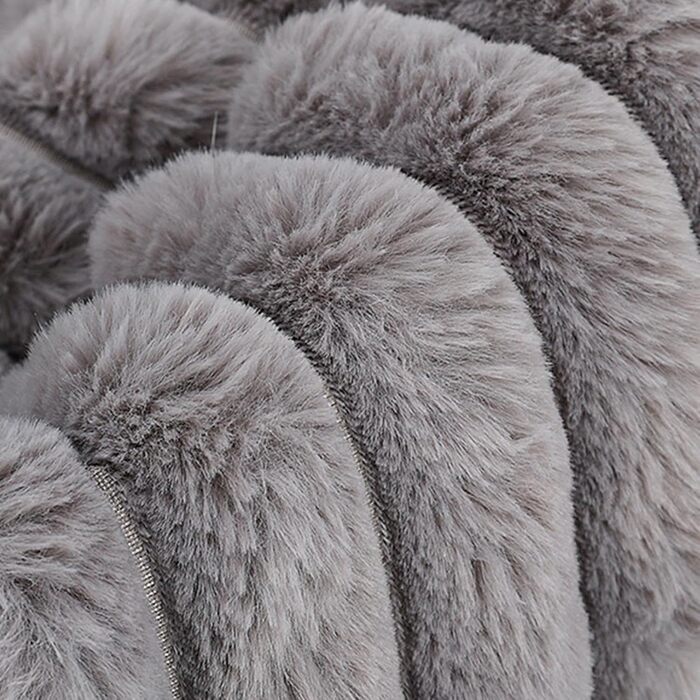 М'яка килимок для візка для дитини та домашніх тварин, теплий плюшевий, з магнітною застібкою, сірий