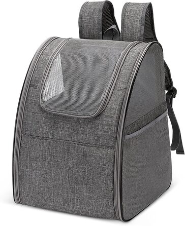 Рюкзак для тварин ALLSOPETS: зручний та дихаючий для котів та собак, знімний килимок, ідеально для подорожей, прогулянок та хатнього використання (сірий)