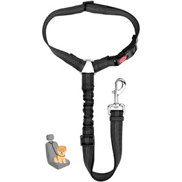 Авторемні безпеки для собак, 2 шт., регульовані, автокрісло для тварин, котів та собак (Чорний, 1 упаковка)