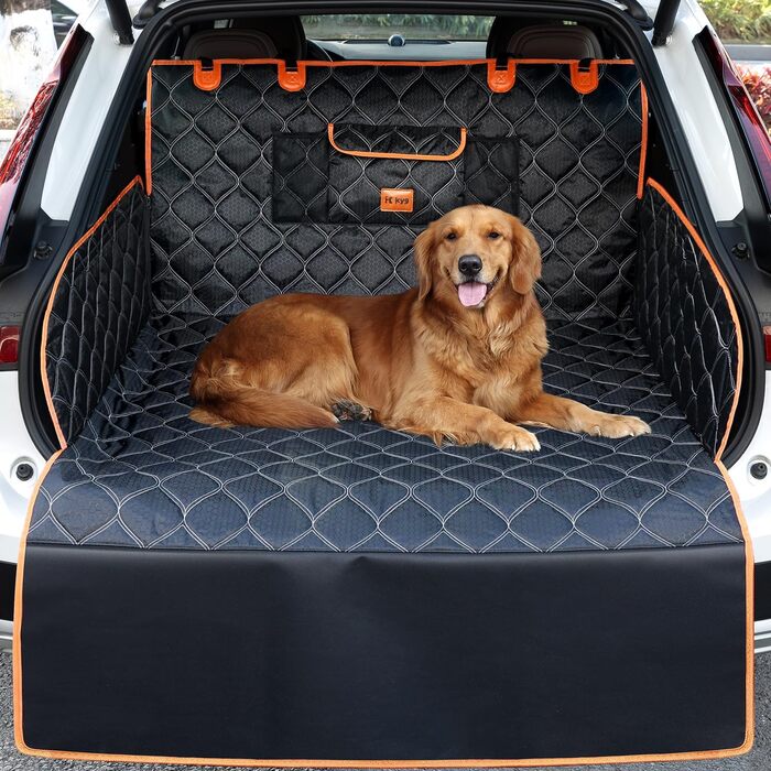 Захисна підстилка для багажника автомобіля KYG для собак, стежка захисна підстилка та ковдра для собак з захистом бокових панелей та краю завантаження – Водонепроникна, стійка до подряпин, для автомобіля та універсалу, Extra Long, 110x215 см