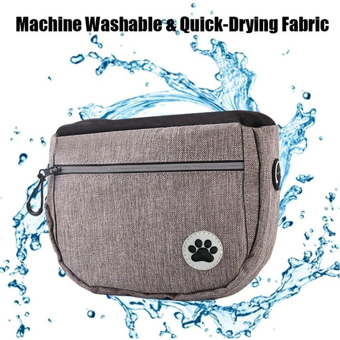 Сумка для собак Lpitoy, сумка для дресирування собак, сумка для прогулянок з собакою на пояс, для цуценят та собак, сіра