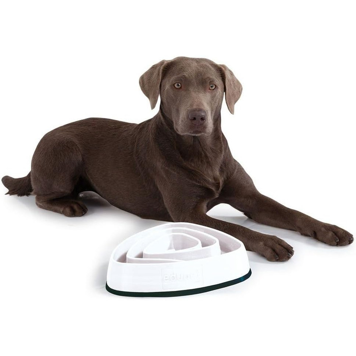 Миска для собак Slow Feeder, Anti-Schling, 700 мл, бежева - для собак середніх та великих порід