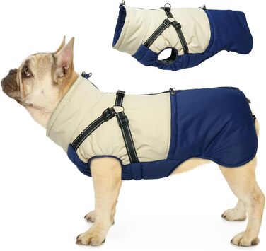 Теплий зимовий одяг для собак - водонепроникний жилет для маленьких собак, Marineblau (M)