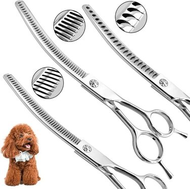 Професійна філірувальна ножиця для собак та котів Profi 7,5 дюймів, нержавіюча сталь 440C, витончення 40%-50%