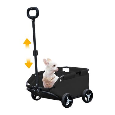 Візок для собак та котів, складний, чорний - Pet Stroller для маленьких собак та котів