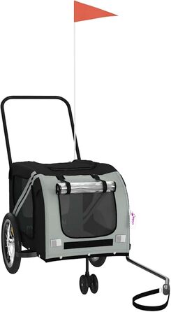 Фарм-причіп для собак Gecheer: міцний каркас з заліза, Oxford-тканина, дах з ПВХ для безпечних та комфортних поїздок