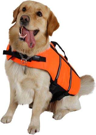 Світловідбиваюча жилетка для собак, рятувальний жилет для маленьких собак 0-3 кг, розмір XXS, помаранчевий