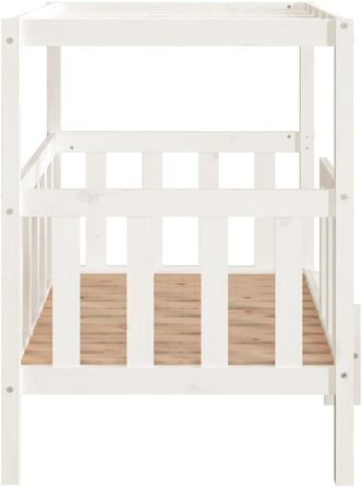 Ліжко для собаки vidaXL, біле, 105,5x83,5x100 см, масив сосни