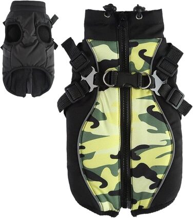 Зимовий теплий одяг для собак та котів: флісова куртка з блиском, розмір M та L, під поясний ремінь (M)