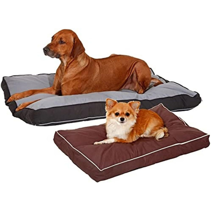 Подушка для тварин Karlie, прямокутна, сіро-чорна, 120x80x12 см