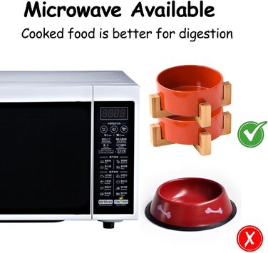 Набір мисок для котів та собак Petygooing з кераміки, на підставці, годівниця та поїлка, середнього розміру, неслизькі, комплект з 2 мисок для котів, миска для маленьких та середніх собак (800 мл/3,6 (Миски для цуценят/маленьких собак та котів 400 мл*2), 