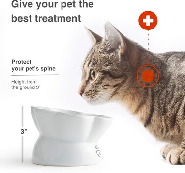 Повільний годівник для собак та котів Kaiikai, 150 мл, кераміка, піднятий, для сухого корму