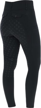 Легінси для верхової їзди Covalliero з повним силіконовим покриттям | Теплі, дихаючі та еластичні штани для верхової їзди з 2 кишенями для телефону | Осінньо-зимові штани для верхової їзди, різні кольори та розміри 32-34, чорний
