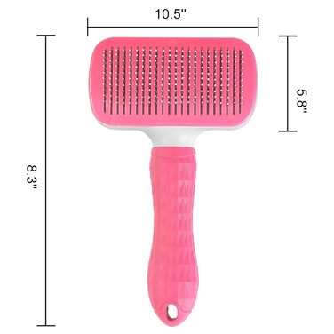 Щітка для грумінгу собак та котів, самоочисна, видаляє підшерсток, ковтуни та вилиняле волосся