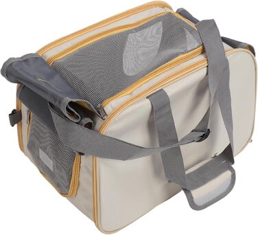 Транспортна переноска для собак та котів, складана, зелена (жовта)