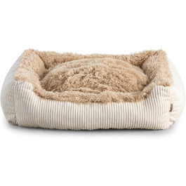 Gutekissen® Шерстяне ліжко для собак середніх порід - м'яке, миється, різні кольори та розміри (M - 80x70, Бежевий)