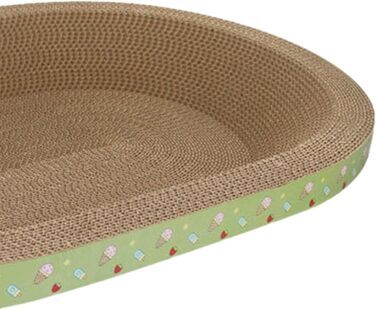 Котячий когтеточка з картону Perfk овальної форми, ігрова зона для котів, 57 см