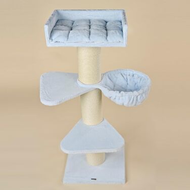 Драбина для котів RHRQuality Royalty – 158 см, товсті сизалеві стовпи (20 см), колір блакитний