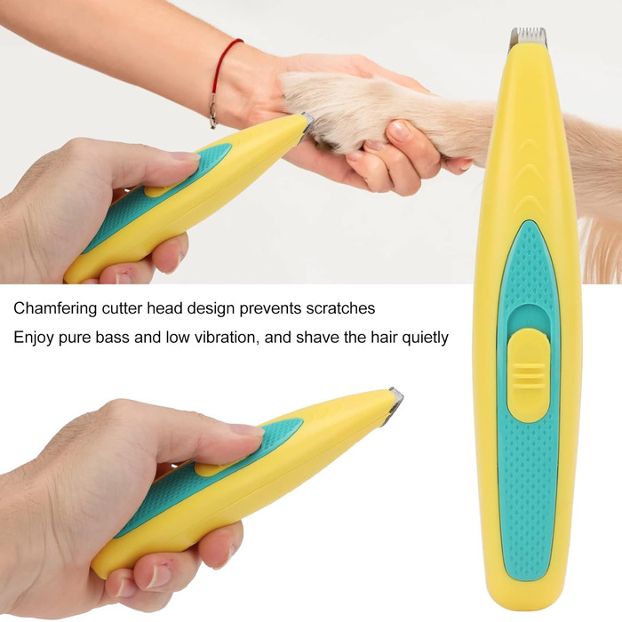 Бездротовий тример для собак та котів з щіткою, тихий, для догляду за домашніми тваринами