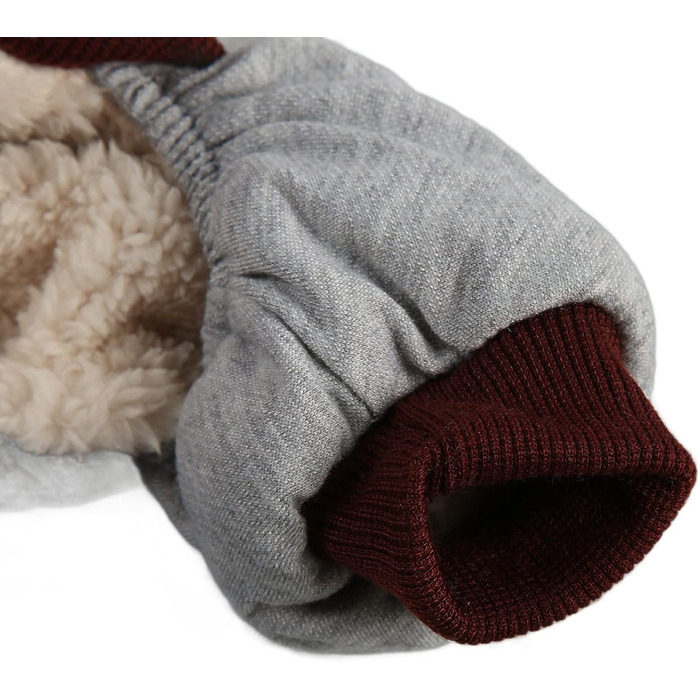 Зимовий теплий костюм для собак з капюшоном, м'який, з візерунком Сніжинка/Олень, для малих та середніх собак (M), колір кава