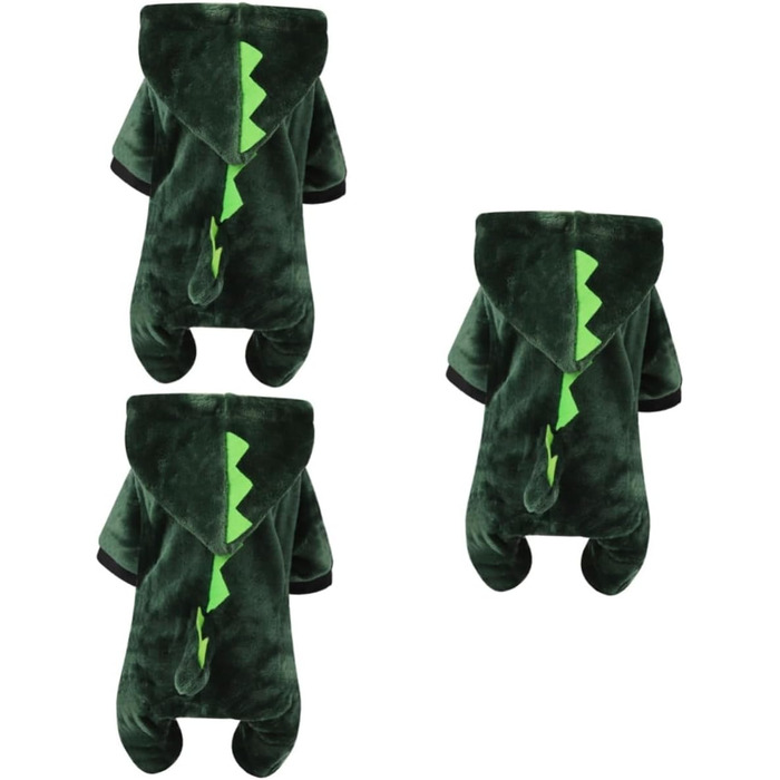 Костюм для собак - динозавр (3 шт.) FRCOLOR, теплий матеріал, для фотосесій та свят