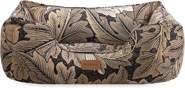 Лежак для собак Rosewood x Morris & Co Acanthus, малий, хакі, з м'якими бортами, нековзкий, праний, розкішний принт Вільяма Морріса