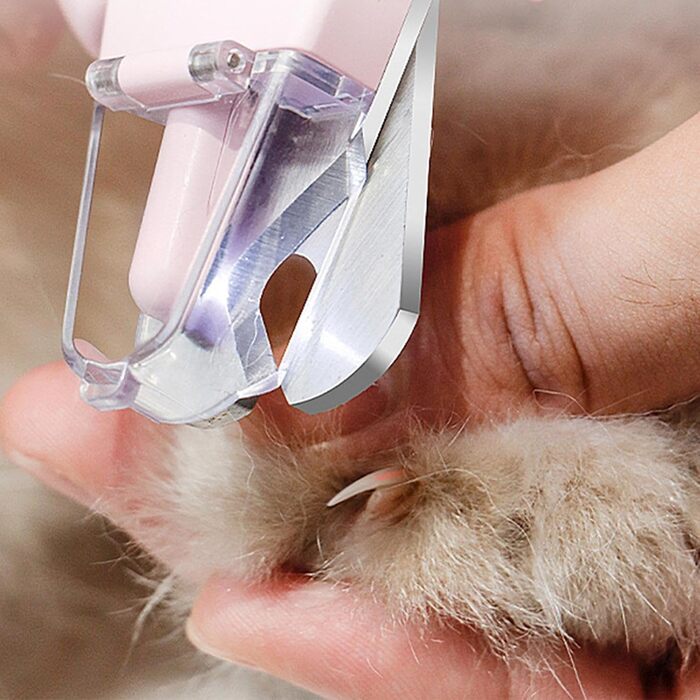 Триммер для нігтів собак з LED-підсвічуванням та акумулятором. Підходить для собак, цуценят. Рожевий колір.