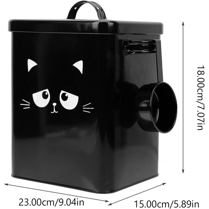 Контейнери для зберігання корму для тварин Ipetboom, метал, корм для котів та ласощі, набір контейнерів з лопаткою, герметичні ємності для корму собак та котів, контейнери для зберігання корму для домашніх тварин