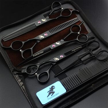 Набір професійних ножиць для грумінгу домашніх тварин 7,0 дюймів, для собак, котів та інших тварин, безпечні та гострі