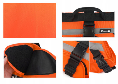 Рятувальний жилет для собак Reverse Kapok Orange, XL (80 см/64 см)