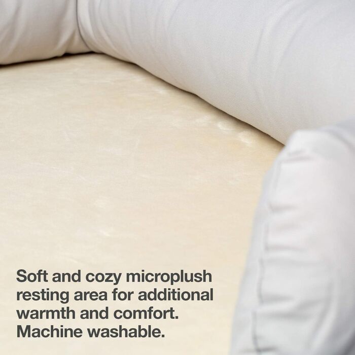 Ліжко для собак PetFusion з memory foam, 91 x 71 x 23 см, пісочник (плюш)