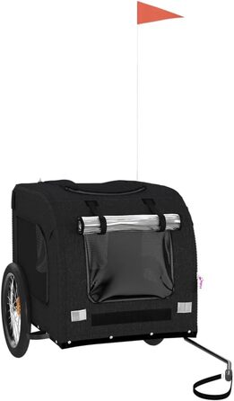 Причіп для велосипеда для собак, чорний, Oxford-Gewebe та залізо, LH24839