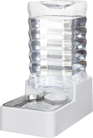 Автоматична поїлка MASOCAT для собак і котів, 9 л, з нержавіючою мискою, BPA-free, гравітаційна система, для середніх і великих тварин, біла