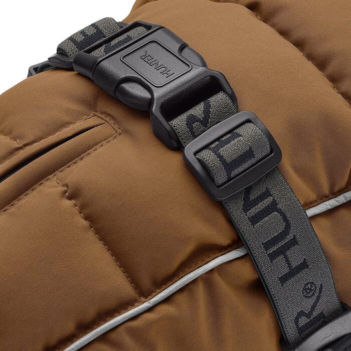 HUNTER Hundemantel Paxson блакитний: теплий, водонепроникний, з відбиваючими деталями, для собак, розмір 55