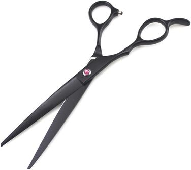 Професійні ножиці для грумінгу собак ліворуч WYGC PETS 7.0 дюймів, 2 ножиці для фінальної обробки та вигнуті ножиці, ідеально підходять для лівшів та домашнього використання