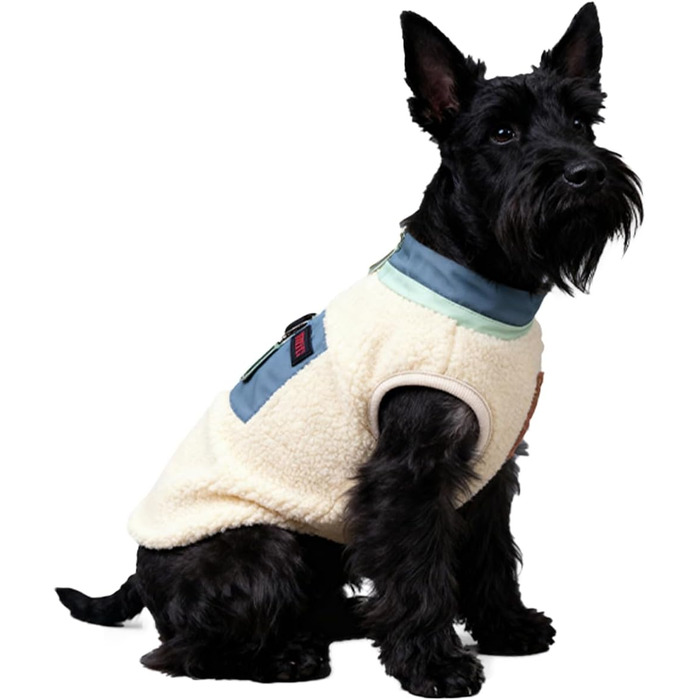 Зимовий пуловер для собак, тепла куртка для собак, кремовий колір, розмір L