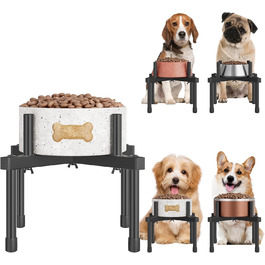 Підставка для води для собак Jane Eyre, регульована, для великих та середніх порід, антиковзна, M-STEEL