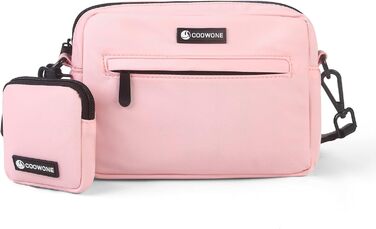 Сумка для ласощів для собак COOWONE: водонепроникна сумка для прогулянок з диспенсером для собачих екскрементів (Рожева)