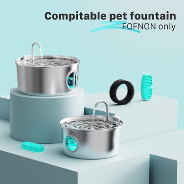 FOFNON 24 фільтри для фонтану для котів, 12 фільтрів + 12 пінних фільтрів для поїлки, потрійна фільтрація, сумісні з моделями B0CL4WMX6Z та B0CLGPCNHN