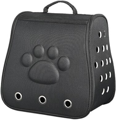 Транспортна переноска для собак та котів | Складна переноска для тварин - чорна