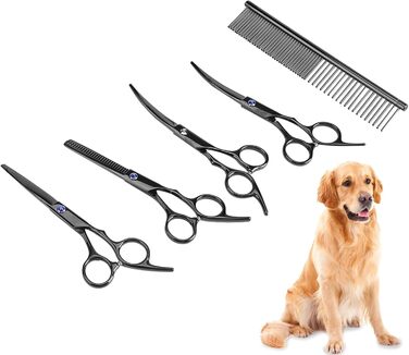 Професійний набір ножиць для грумінгу собак та котів, 7 шт.