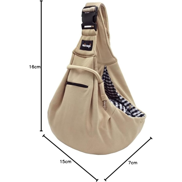 NATUYA Сумка-переноска для собак та котів, бавовняна, бежева, для прогулянок та подорожей