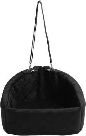 Автокрісло для собак, чорне: безпечне та стабільне автосидіння для маленьких собак, з надійним ременем безпеки