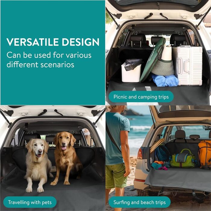 Захист для багажника автомобіля Navaris для собак - захист краю багажника, чохол для сидіння, ковдра для собак в авто, водовідштовхувальний та легкий у догляді, пластиковий чохол для багажника